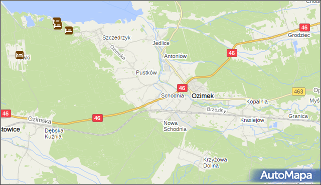 mapa Schodnia, Schodnia na mapie Targeo