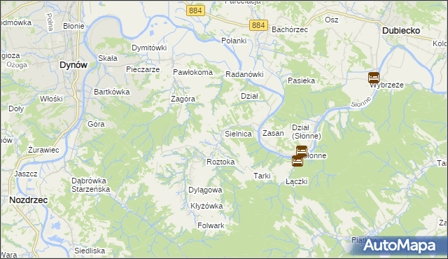 mapa Sielnica, Sielnica na mapie Targeo
