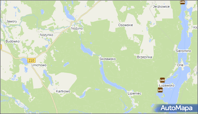 mapa Skotawsko, Skotawsko na mapie Targeo