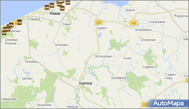 mapa Skrobotowo, Skrobotowo na mapie Targeo
