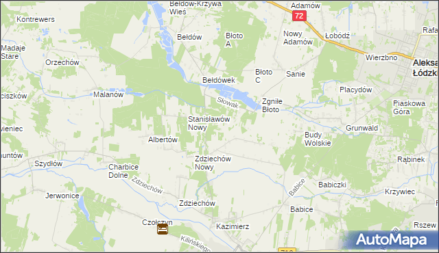 mapa Słowak, Słowak na mapie Targeo