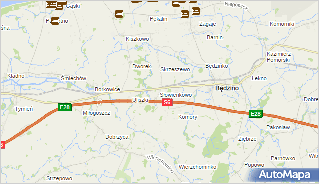 mapa Słowienkowo, Słowienkowo na mapie Targeo