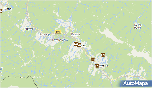 mapa Smerek, Smerek na mapie Targeo