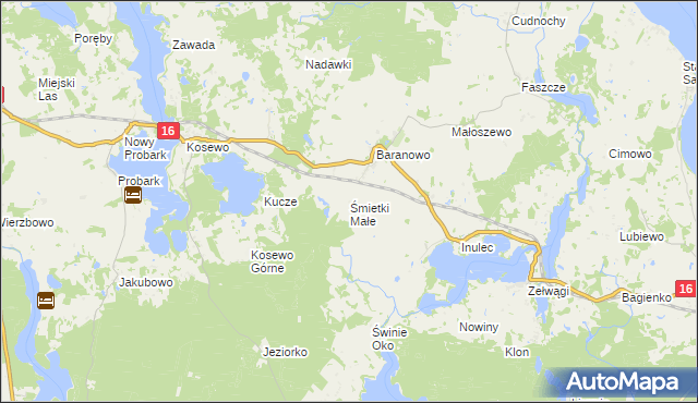 mapa Śmietki Małe, Śmietki Małe na mapie Targeo