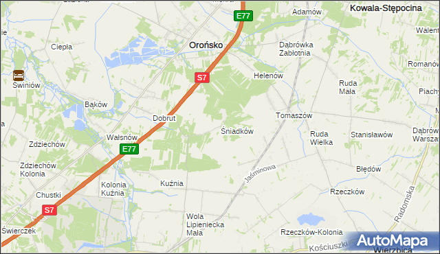 mapa Śniadków, Śniadków na mapie Targeo