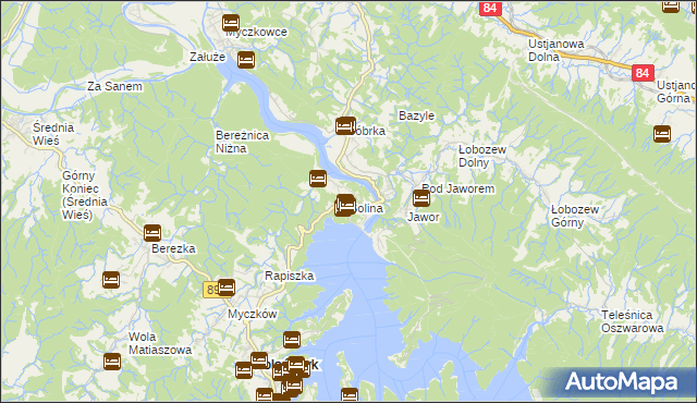 mapa Solina, Solina na mapie Targeo