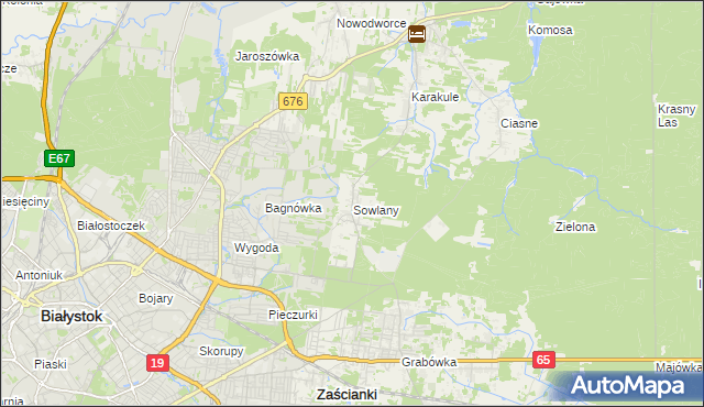 mapa Sowlany, Sowlany na mapie Targeo