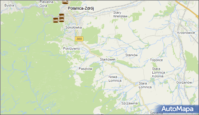 mapa Starkówek, Starkówek na mapie Targeo