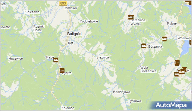 mapa Stężnica, Stężnica na mapie Targeo