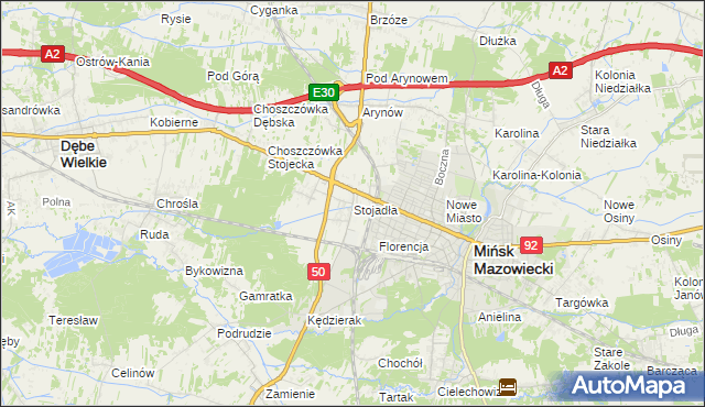 mapa Stojadła, Stojadła na mapie Targeo