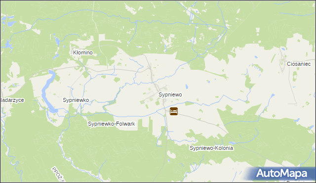 mapa Sypniewo gmina Jastrowie, Sypniewo gmina Jastrowie na mapie Targeo