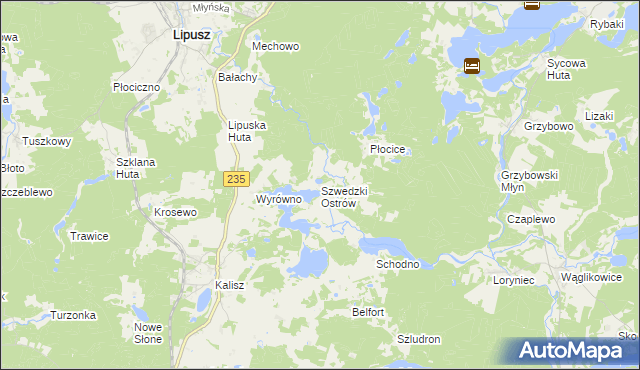mapa Szwedzki Ostrów, Szwedzki Ostrów na mapie Targeo
