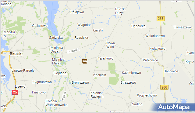 mapa Talarkowo, Talarkowo na mapie Targeo