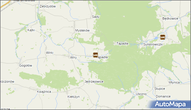 mapa Tąpadła, Tąpadła na mapie Targeo