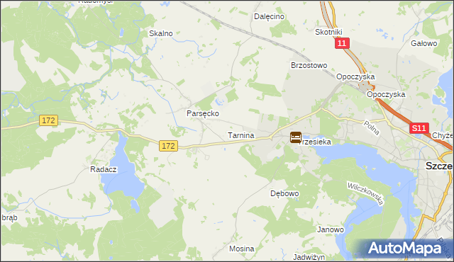 mapa Tarnina, Tarnina na mapie Targeo