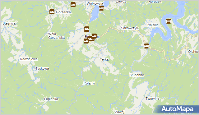 mapa Terka, Terka na mapie Targeo