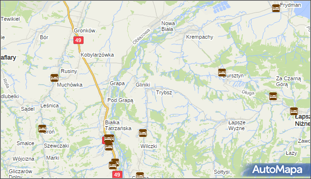 mapa Trybsz, Trybsz na mapie Targeo