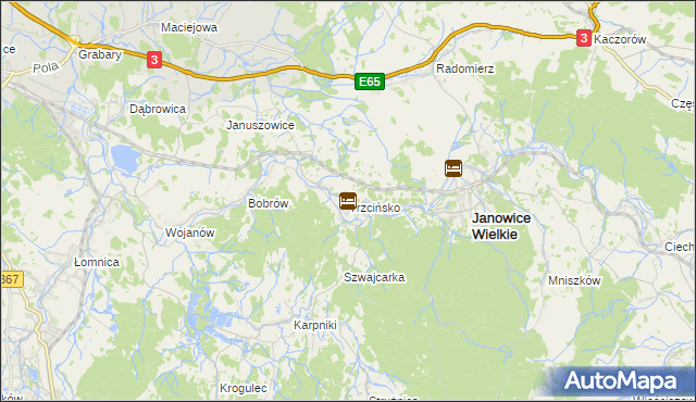 mapa Trzcińsko, Trzcińsko na mapie Targeo