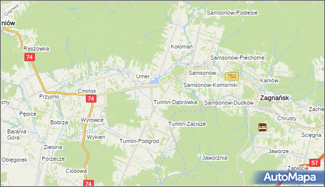 mapa Tumlin-Osowa, Tumlin-Osowa na mapie Targeo