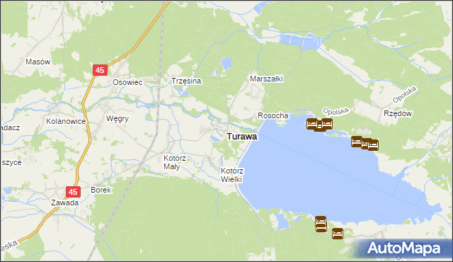 mapa Turawa, Turawa na mapie Targeo