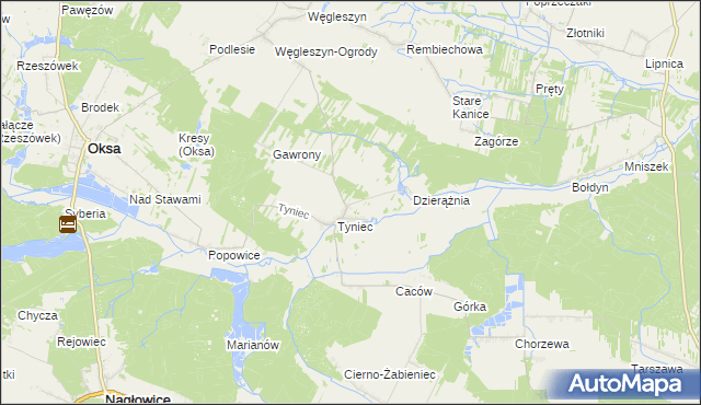 mapa Tyniec-Kolonia, Tyniec-Kolonia na mapie Targeo