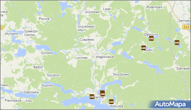 mapa Wąglikowice, Wąglikowice na mapie Targeo