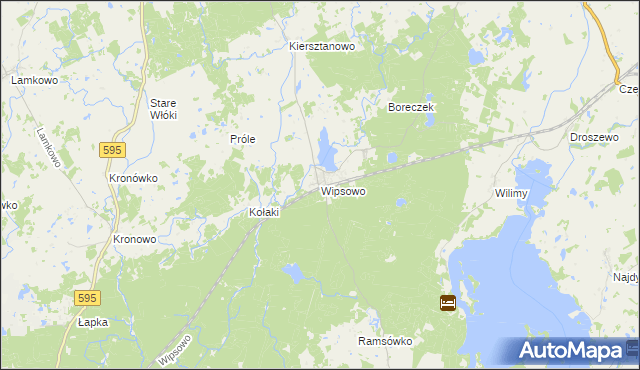 mapa Wipsowo, Wipsowo na mapie Targeo
