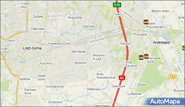mapa Wiskitno A-Las, Wiskitno A-Las na mapie Targeo