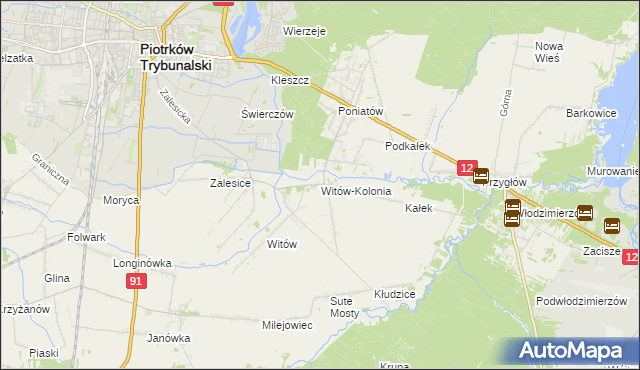 mapa Witów-Kolonia, Witów-Kolonia na mapie Targeo