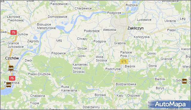 mapa Wola Stróska, Wola Stróska na mapie Targeo