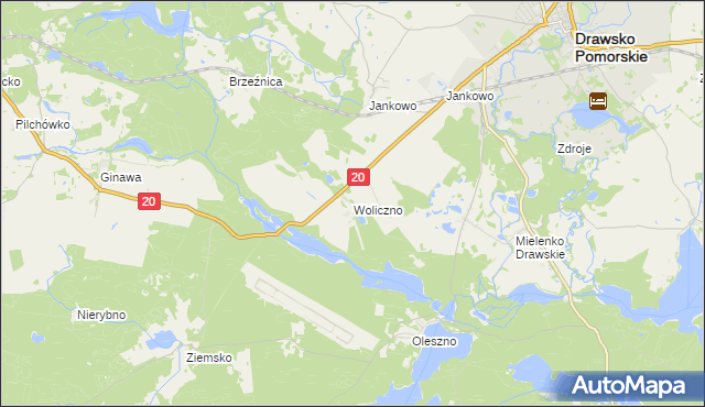mapa Woliczno, Woliczno na mapie Targeo