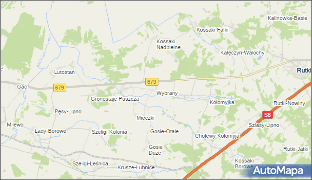 mapa Wybrany, Wybrany na mapie Targeo