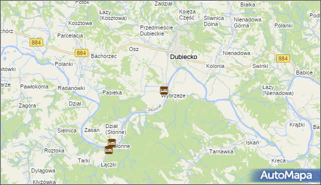 mapa Wybrzeże, Wybrzeże na mapie Targeo