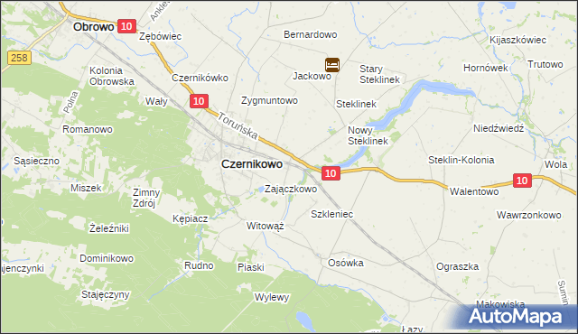 mapa Wygoda gmina Czernikowo, Wygoda gmina Czernikowo na mapie Targeo