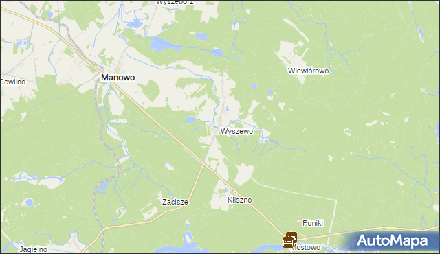 mapa Wyszewo, Wyszewo na mapie Targeo