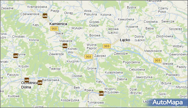 mapa Zabrzeż, Zabrzeż na mapie Targeo