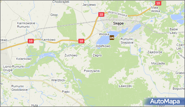 mapa Żagno, Żagno na mapie Targeo