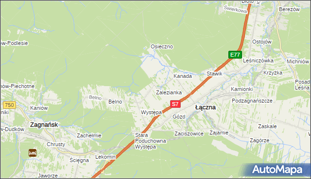 mapa Zalezianka, Zalezianka na mapie Targeo