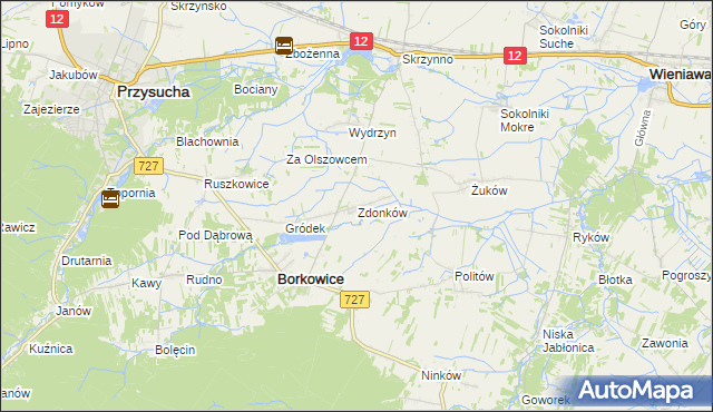 mapa Zdonków, Zdonków na mapie Targeo