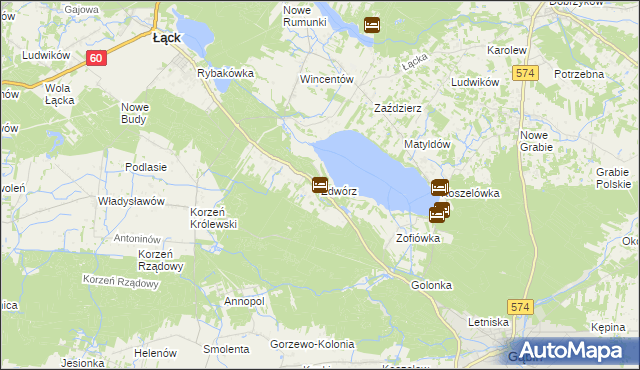 mapa Zdwórz, Zdwórz na mapie Targeo