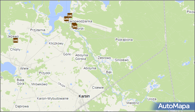 mapa Żebrowo, Żebrowo na mapie Targeo