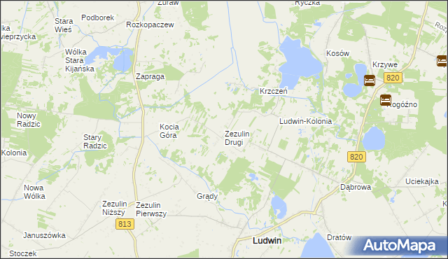 mapa Zezulin Drugi, Zezulin Drugi na mapie Targeo