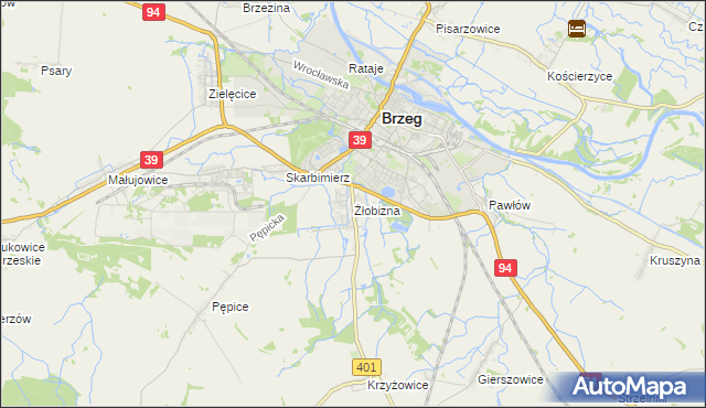 mapa Żłobizna, Żłobizna na mapie Targeo