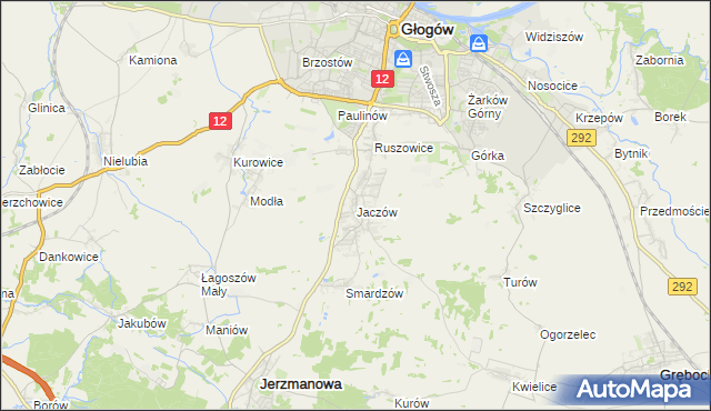 mapa Jaczów, Jaczów na mapie Targeo