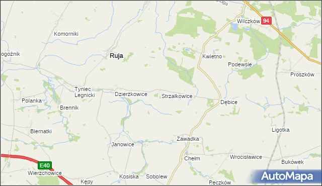 mapa Strzałkowice, Strzałkowice na mapie Targeo