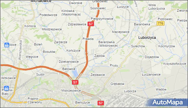 mapa Zastów, Zastów na mapie Targeo