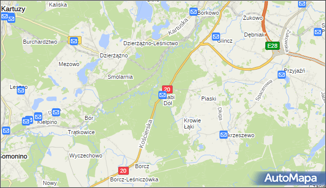 mapa Babi Dół, Babi Dół na mapie Targeo