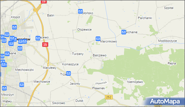 mapa Balczewo, Balczewo na mapie Targeo