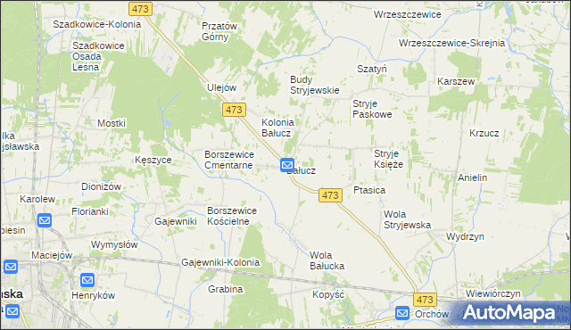 mapa Bałucz, Bałucz na mapie Targeo