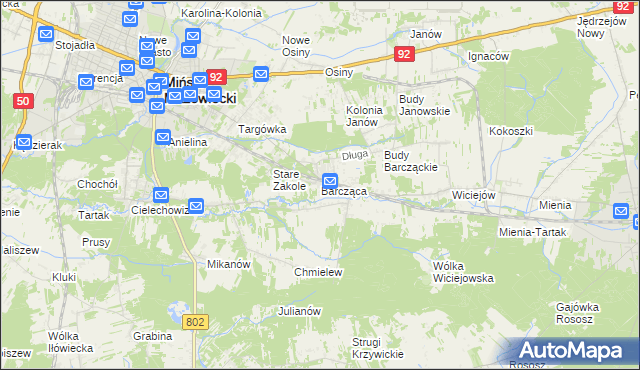 mapa Barcząca, Barcząca na mapie Targeo